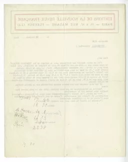 06-68-b G Gallimard à A Gide 10 oct 1921 verso