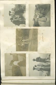 photographie où l'on reconnaît Maria Van Rysselberghe de dos, au premier plan, et Théo Van Rysselberghe, à droite, sur un chemin, printemps 1905