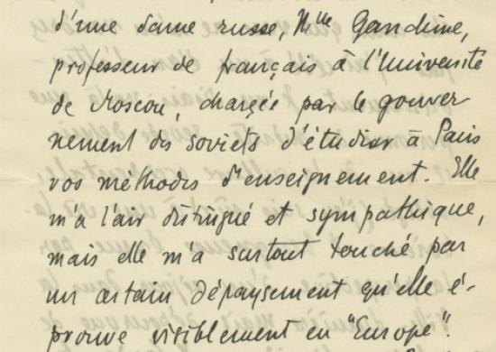 Lettre de Curtius à Gide