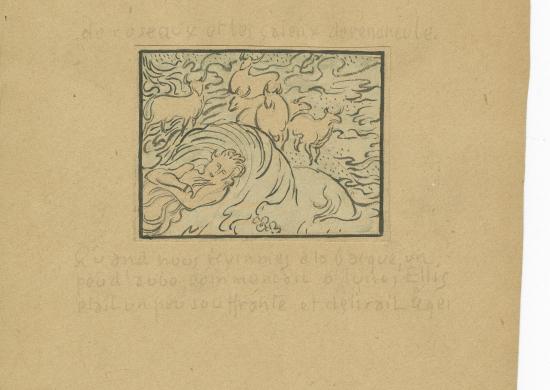 Dessin de Maurice Denis pour le Voyage d'Urien