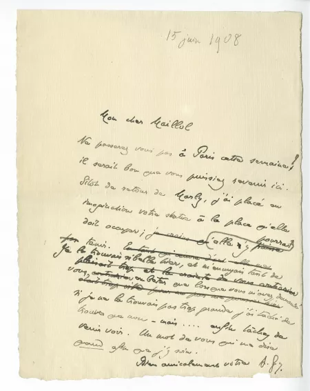 01-39-b A Gide à A Maillol 15 juin 1908
