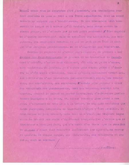 01-50-a A Gide à A Thérive 14 mai 1928 p 2