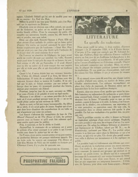 01-50-b A Thérive la querelle des traductions 12 mai 1928 p 1