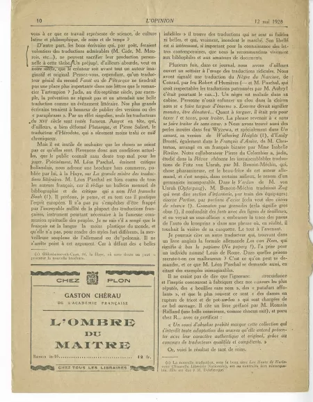 01-50-b A Thérive la querelle des traductions 12 mai 1928 p 2