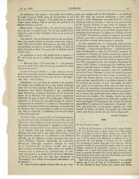 01-50-b A Thérive la querelle des traductions 12 mai 1928 p 3