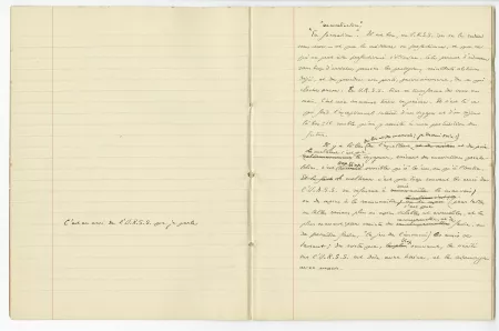 03-53-a A Gide Retour de l'URSS cahier 1 p02 verso & p03 recto