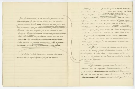 03-53-a A Gide Retour de l'URSS cahier 1 p10 verso & p11 recto
