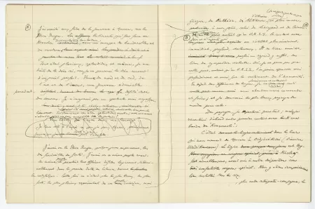 03-53-a A Gide Retour de l'URSS cahier 1 p11 verso & p12 recto
