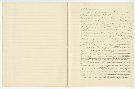 03-53-a A Gide Retour de l'URSS cahier 1 p13 verso & p14 recto