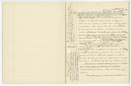 03-53-b A Gide Retour de l'URSS cahier 2 p13 verso & p14 recto