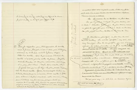 03-53-b A Gide Retour de l'URSS cahier 2 p14 verso & p15 recto
