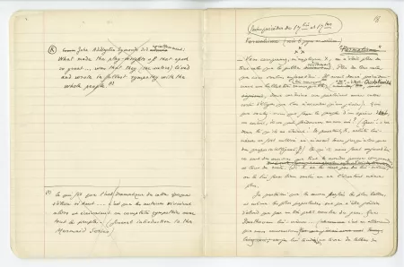 03-54-a A Gide Retour de l'URSS cahier 5 p17 verso & p18 recto