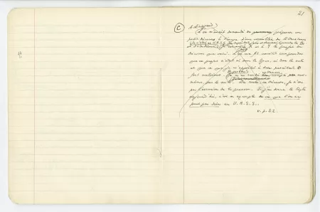 03-54-a A Gide Retour de l'URSS cahier 5 p20 verso & p21 recto