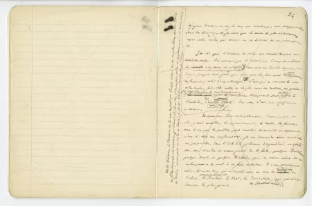 03-54-a A Gide Retour de l'URSS cahier 5 p23 verso & p24 recto