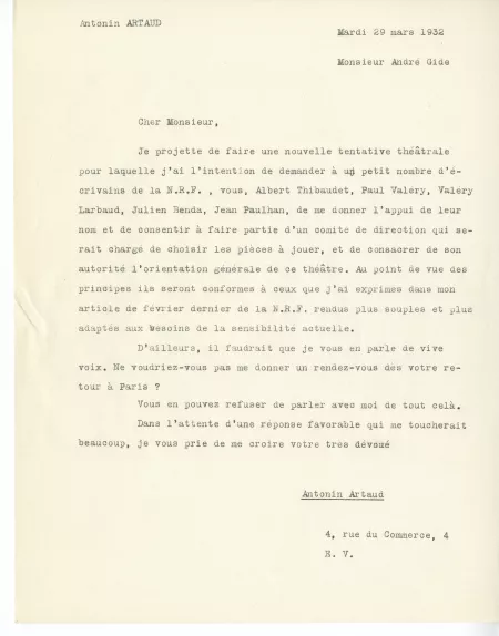04-08-e A Artaud à A Gide 29 mars 1932