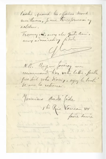 04-11-a G Crès à A Gide 05 déc 1933 verso