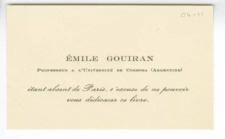 04-11-c E Gouiran carte de visite déc 1933