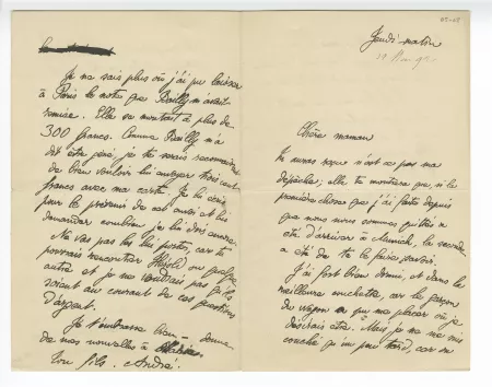 05-08-f A Gide à J Gide 19 mai 1892 recto