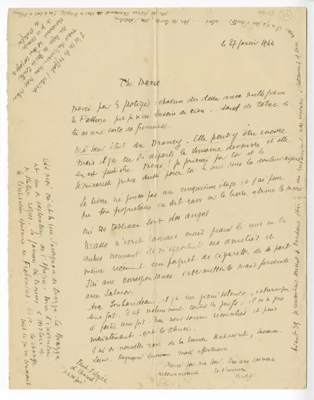 06-25-d M Jacob à M Laurencin 27 janv 1944