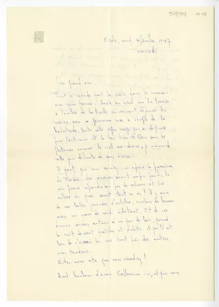 06-29-a J Heyd à A Gide 09 sept 1947 recto