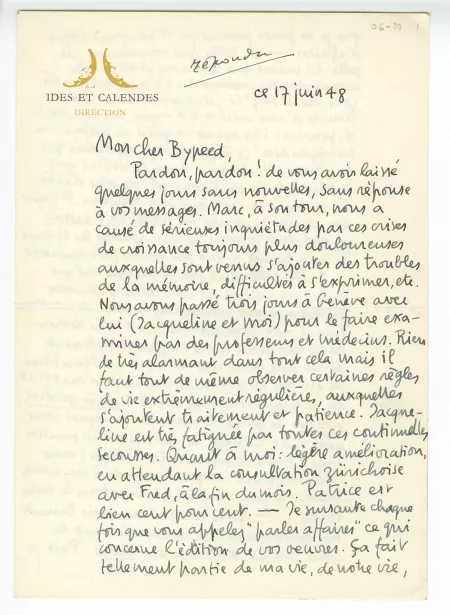 06-29-d Heyd à Gide 17 juin 1948 p1 recto