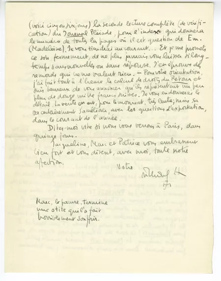 06-29-g Heyd à Gide 10 janv 1947 rverso