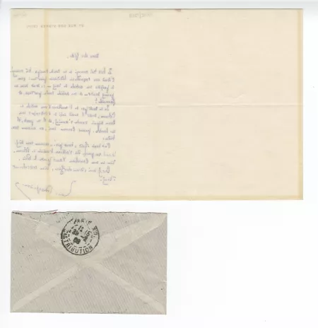 06-50-d R Boylesve à A Gide 29 fév 1908 & enveloppe verso