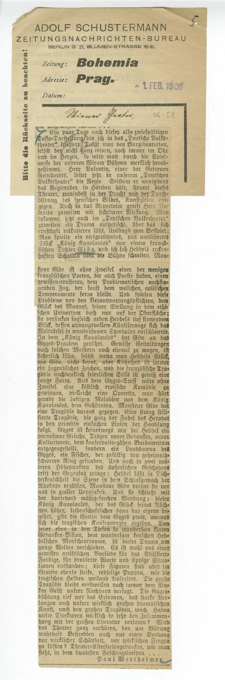 06-58-b Roi Candaule Bohemia Prag 01 fév 1906