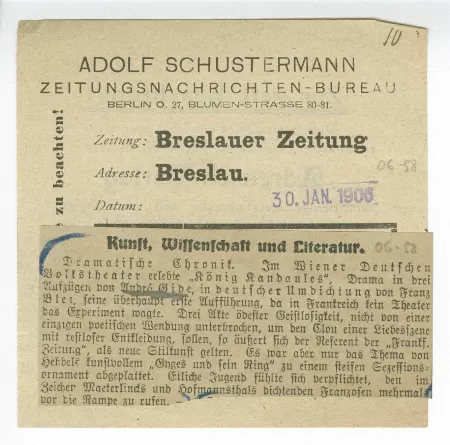 06-58-b Roi Candaule Breslauer Zeitung 30 janv 1906