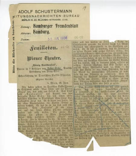 06-58-b Roi Candaule Hamburger Fremdenblatt 30 janv 1906