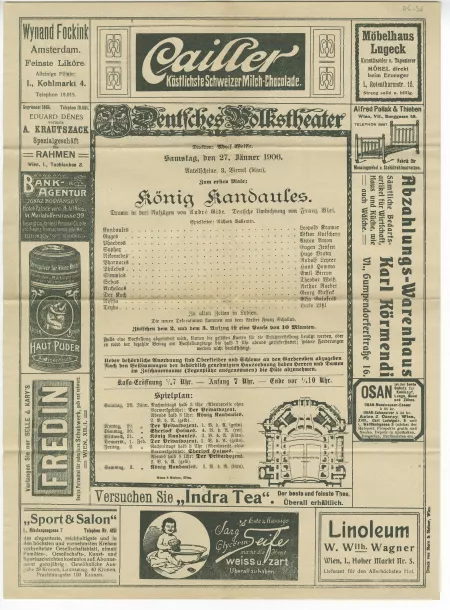 06-58-c A Gide affiche Roi Candaule Vienne 27 janv 1906 pubs recto