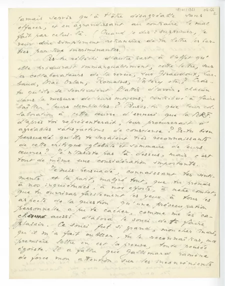06-66-b J Rivière à A Gide 18 janv 1921 p2 recto