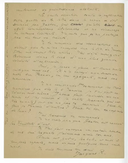 06-66-d J Rivière à A Gide 15 janv 1921 p2 verso
