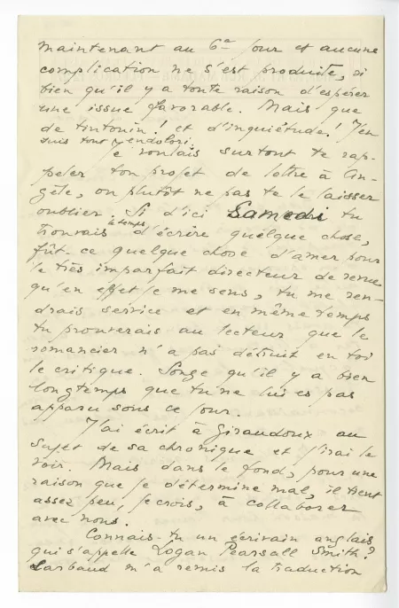 06-66-e J Rivière à A Gide 03 janv 1921 p1 verso