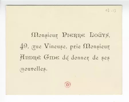 07-13-b P Louÿs à A Gide