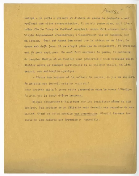 07-33-a A Gide dialogue Oedipe et Thésée fragment 1946