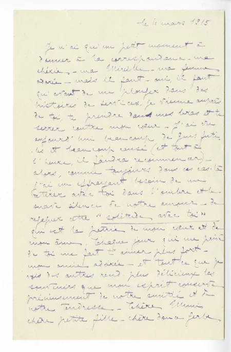 14-04-a P-D Dupouey journal & lettres récopié par M Dupouey 04 mars 1915 p1