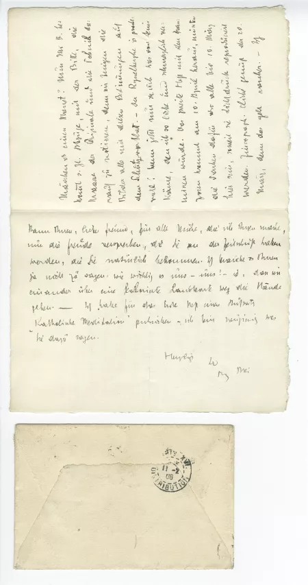17-02-da FB à AG 07 fév 1908 avec env verso