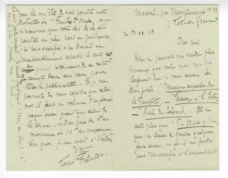 17-09-y L Fabulet à A Gide 12 nov 1913 recto