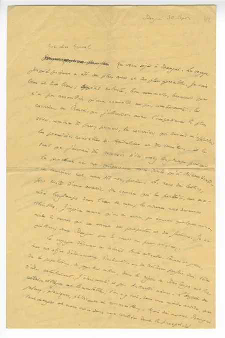 18-02-e A Gide à M Drouin 30 sept 1925 p 1 recto