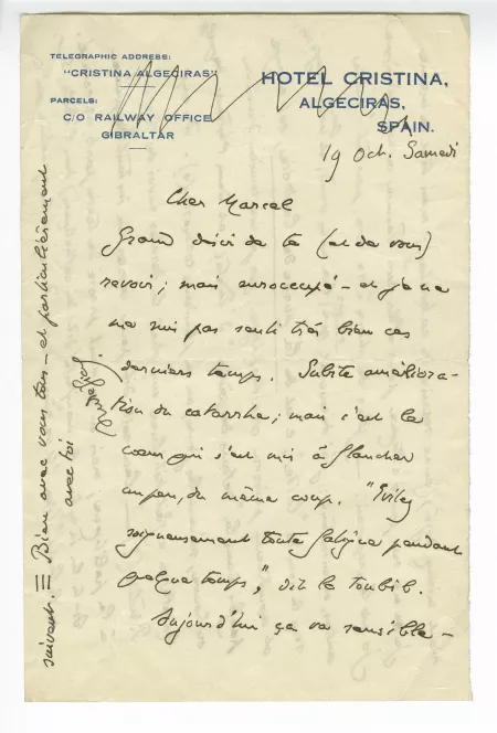 18-02-t A Gide à M Drouin 19 oct 1901 recto