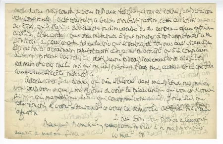 22-01-do R Bonheur à A Gide 16 mai 1928 verso