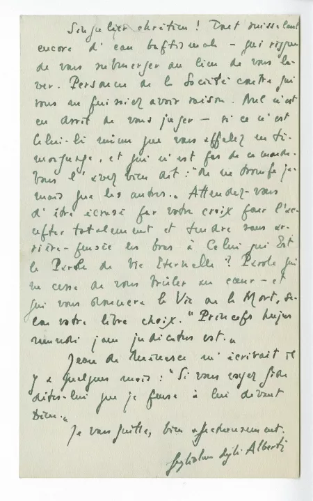 22-01-l G degli Alberti à A Gide 07 nov 1928 verso