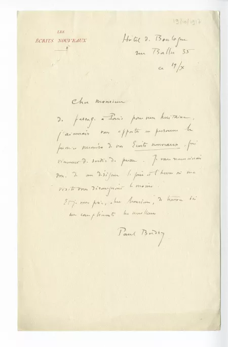 22-04-c P Budry à A Gide 19 oct 1917