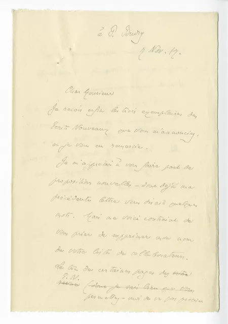22-04-e A Gide à P Budry 07 nov 1917 recto