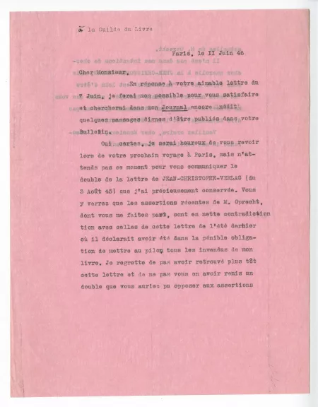 22-04-l A Gide à A Mermoud 11 juin 1946 dactylo recto
