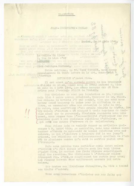 22-04-p H Burgunder à A Mermoud 24 juin 1946 recto