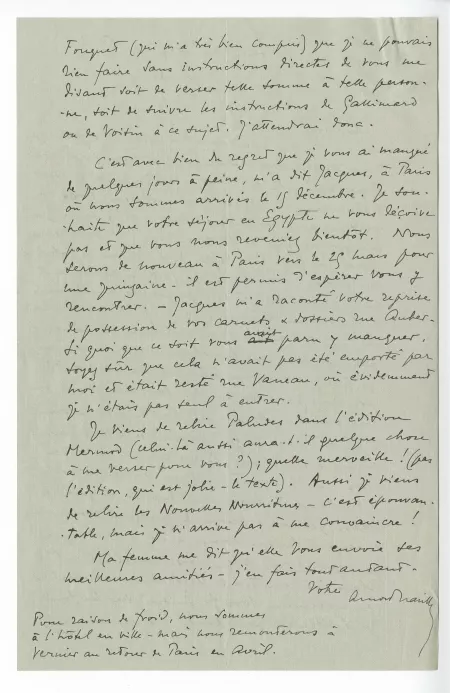 22-05-g A Naville à A Gide 13 fév 1946 verso