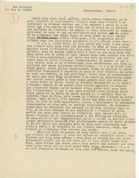 23-16-h J Bousquet à A Gide sd p1