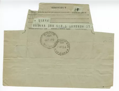 25-11-ci P Herbart à E Van Rysselberghe 21 fév 1938 verso
